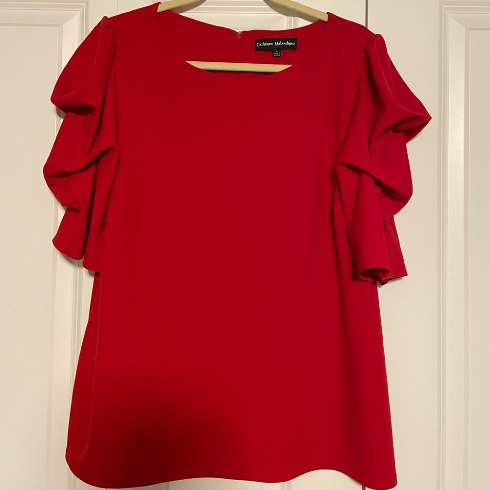 Ruffled sleeves shirt